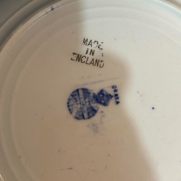 1910 - JKL Fenton Osaka England White, Gold & Blue China Bowl - Picture 5 of 5